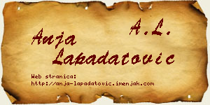 Anja Lapadatović vizit kartica
